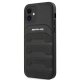 Apple iPhone 12 mini 5.4\'\' AMG Leather Debossed Lines Case Cover (AMHCP12SGSEBK), Black | Telefona Maciņš Vāks...