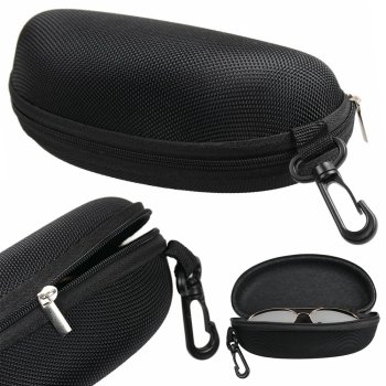 Ciets saulesbriļļu futrālis, briļļu maciņš, Melns | Hard Sunglasses Case Eyewear Protector Box Pouch Bag