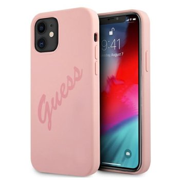 Apple iPhone 12 mini 5.4'' Guess Script Vintage Case Cover (GUHCP12SLSVSPI), Pink | Telefona Maciņš Vāks Apvalks...