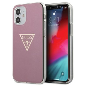Apple iPhone 12 mini 5.4'' Guess Metallic Collection Case Cover (GUHCP12SPCUMPTPI), Pink | Telefona Maciņš Vāks...