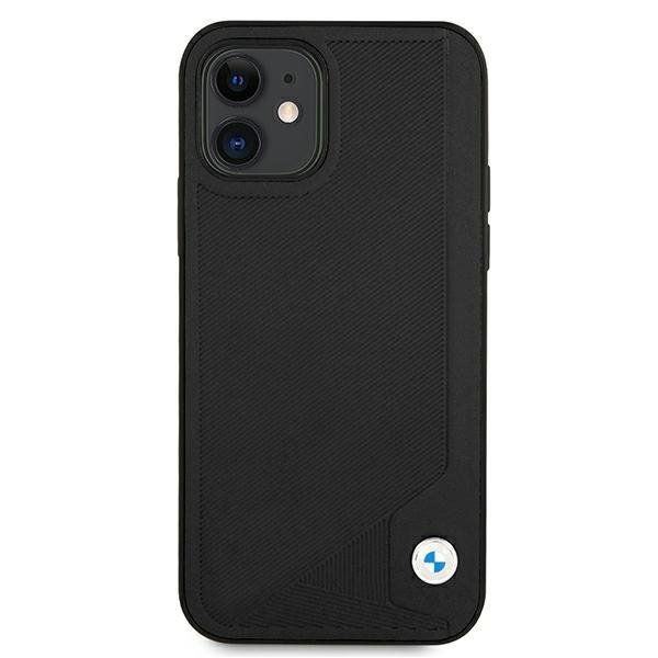 Apple iPhone 12 mini 5.4" BMW Leather Deboss Case Cover (BMHCP12SRCDPK), Black | Telefona Maciņš Vāks Apvalks Bampers (1)