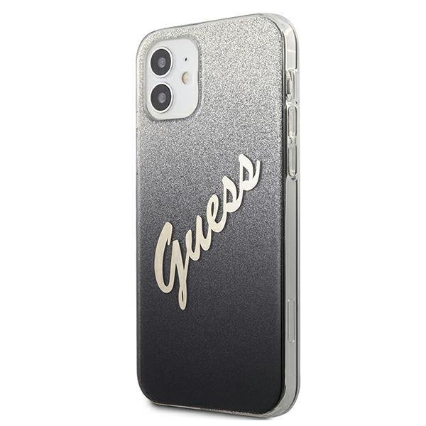 Apple iPhone 12 mini 5.4'' Guess Gradient Script Case Cover (GUHCP12SPCUGLSBK), Black | Telefona Maciņš Vāks Apvalks... (0)