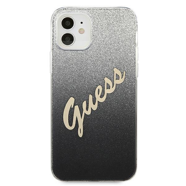 Apple iPhone 12 mini 5.4'' Guess Gradient Script Case Cover (GUHCP12SPCUGLSBK), Black | Telefona Maciņš Vāks Apvalks... (1)