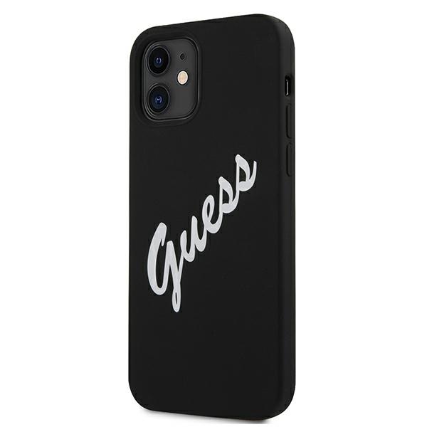 Apple iPhone 12 mini 5.4'' Guess Silicone Vintage Case Cover (GUHCP12SLSVSBW), Black White | Telefona Maciņš Vāks... (0)
