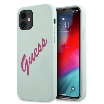 Apple iPhone 12 mini 5.4'' Guess Silicone Vintage Case Cover (GUHCP12SLSVSBF), Blue Fuschia | Telefona Maciņš Vāks...
