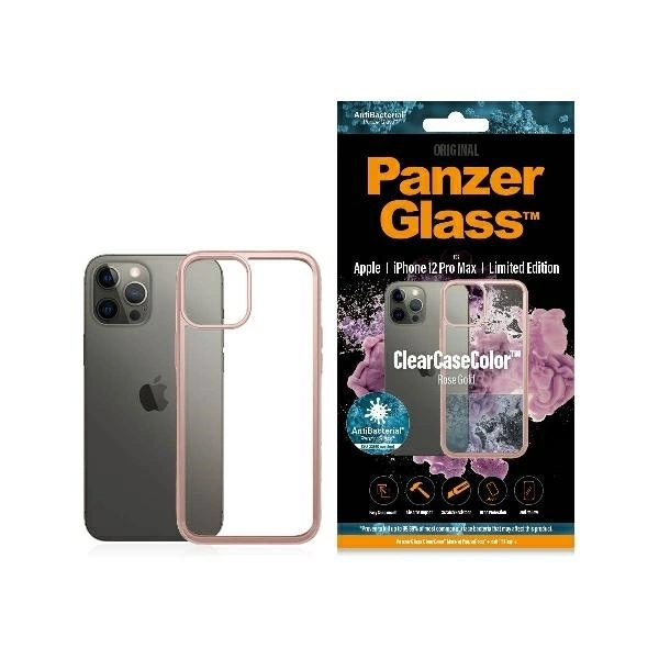 Apple iPhone 12 Pro Max 6.7'' PanzerGlass ClearCase Case Cover, Transparent and Pink | Telefona Vāciņš Maciņš Maks...