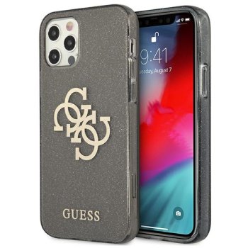 Apple iPhone 12 Pro Max 6.7" Guess Glitter 4G Big Logo Case Cover (GUHCP12LPCUGL4GBK), Black | Telefona Maciņš Vāks...