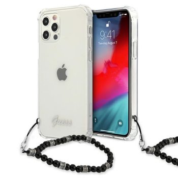 Apple iPhone 12 Pro Max 6.7'' Guess Black Pearl Case Cover (GUHCP12LKPSBK), Transparent | Telefona Maciņš Vāks...