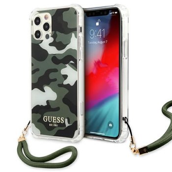 Apple iPhone 12 Pro Max 6.7'' Guess Camo Collection Case Cover (GUHCP12LKSARKA), Khaki | Telefona Maciņš Vāks...