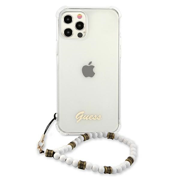 Apple iPhone 12 Pro Max 6.7'' Guess White Pearl Case Cover (GUHCP12LKPSWH), Transparent | Telefona Maciņš Vāks... (1)
