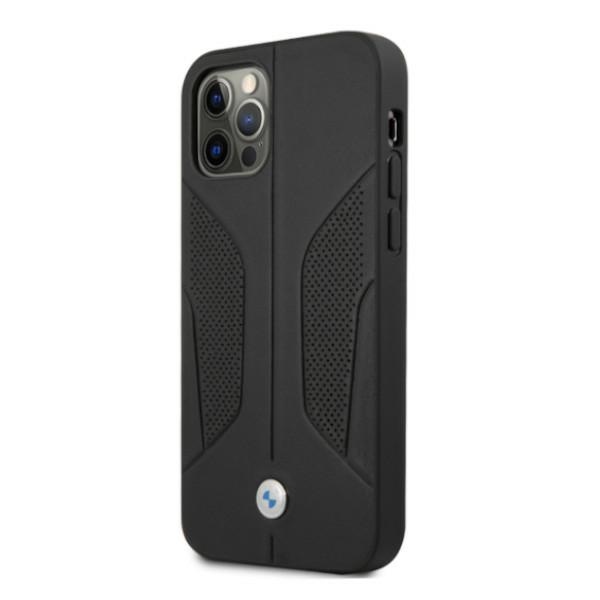 Apple iPhone 12 Pro Max 6,7" BMW Leather Perforate Sides Case Cover (BMHCP12LRSCSK), Black | Telefona Maciņš Vāks... (0)
