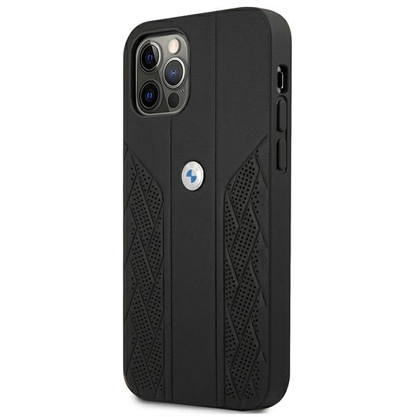 Apple iPhone 12 Pro Max 6,7" BMW Leather Curve Perforate Case Cover (BMHCP12LRSPPK), Black | Telefona Maciņš Vāks... (0)