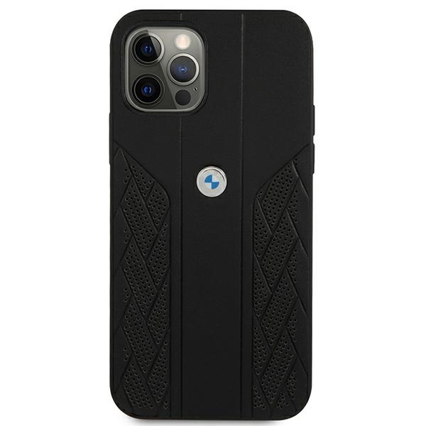 Apple iPhone 12 Pro Max 6,7" BMW Leather Curve Perforate Case Cover (BMHCP12LRSPPK), Black | Telefona Maciņš Vāks... (1)