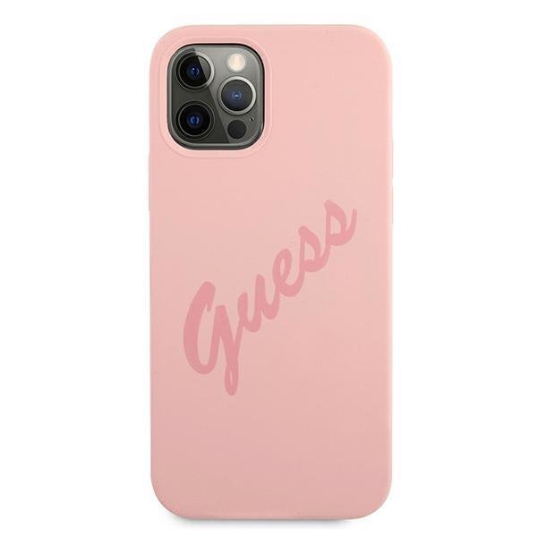 Apple iPhone 12 Pro Max 6.7'' Guess Script Vintage Case Cover (GUHCP12LLSVSPI), Pink | Telefona Maciņš Vāks Apvalks... (1)