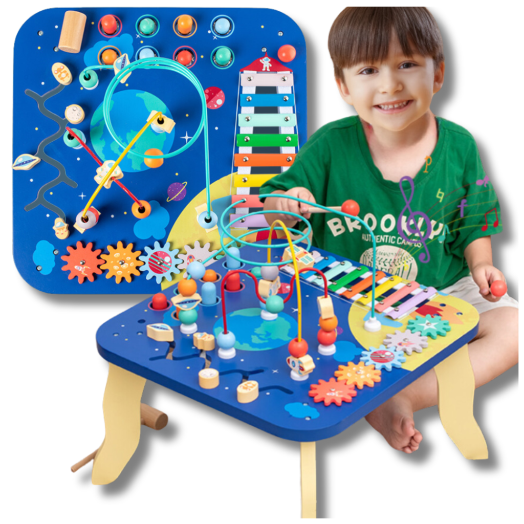 Muzikālais Interaktīvais Koka Sensorais Galds Dēlis Bērniem | Musical Interactive Wooden Sensory Table