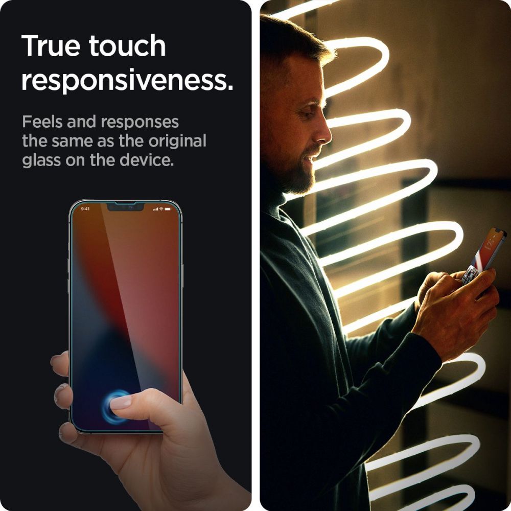 Apple iPhone 14 / 13 / 13 Pro 6.1'' Spigen Glass.Tr Slim Tempered Glass Privacy | Telefona Ekrāna Aizsargstikls (1)