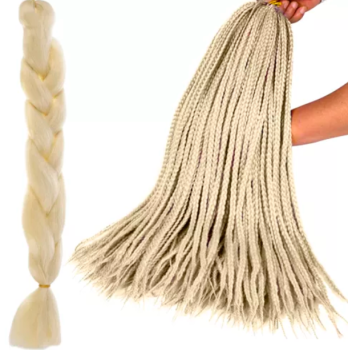 Kanekalons Sintētiskās Afro Bizes Frizūrām 60cm, Bēšs | Synthetic Afro Braids for Hairstyles