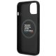 Apple iPhone 14 Plus 6,7\" BMW Leather Stamp Tricolor Magsafe Case Cover (Bmhmp14m22ptdk), Black | Telefona Maciņš...