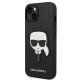 Karl Lagerfeld Saffiano Karl\'s Head Patch iPhone 14 Plus vāciņš Melns