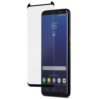 Samsung Galaxy S8 SM-G950F 5D Aizsargstikls, melns noapaļots (Tempered Glass)