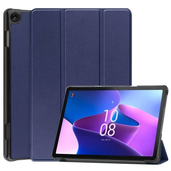 Lenovo Tab M10 (3rd Gen) (TB-328FU) Trifold Stand PU Leather Hard Protective Cover Case, Dark Blue | Planšetes Vāciņš Maciņš Apvalks Grāmatiņa