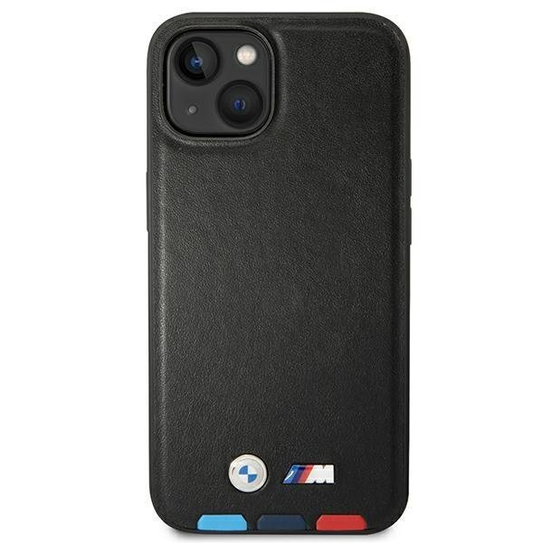 Apple iPhone 14 Plus 6,7" BMW Leather Stamp Tricolor Case Cover (Bmhcp14m22ptdk), Black | Telefona Maciņš Vāks... (1)