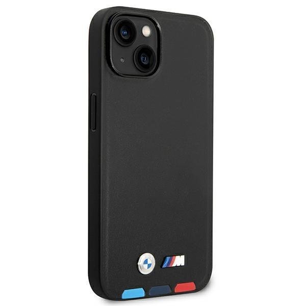 Apple iPhone 14 Plus 6,7" BMW Leather Stamp Tricolor Case Cover (Bmhcp14m22ptdk), Black | Telefona Maciņš Vāks... (2)