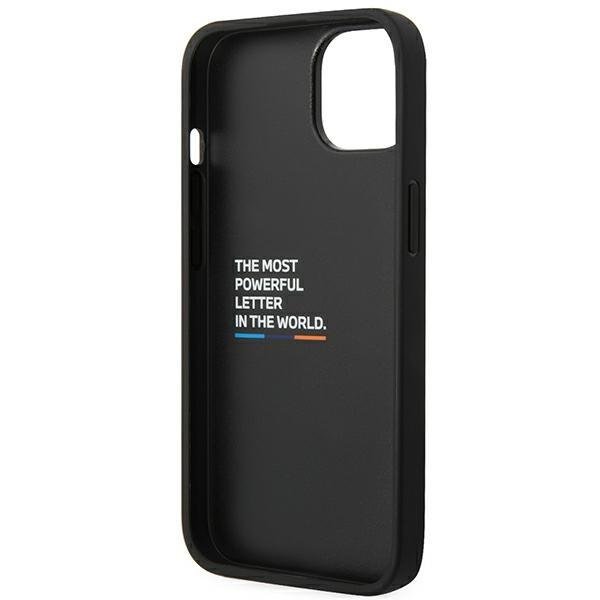 Apple iPhone 14 Plus 6,7" BMW Leather Stamp Tricolor Case Cover (Bmhcp14m22ptdk), Black | Telefona Maciņš Vāks... (5)