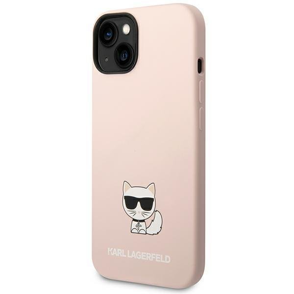 Karl Lagerfeld Silicone Choupette Body vāciņš iPhone 14 Plus, rozā (0)
