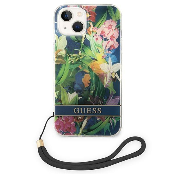 Apple iPhone 14 Plus 6.7'' Guess Flower Strap Case Cover (GUOHCP14MHFLSB), Blue | Telefona Maciņš Vāks Apvalks... (0)