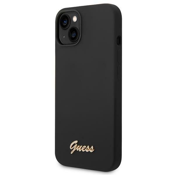 Apple iPhone 14 Plus 6.7'' Guess Silicone Vintage Gold Logo Case Cover (GUHCP14MSLSMK), Black | Telefona Maciņš Vāks... (0)