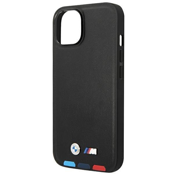 Apple iPhone 14 Plus 6,7" BMW Leather Stamp Tricolor Magsafe Case Cover (Bmhmp14m22ptdk), Black | Telefona Maciņš... (4)