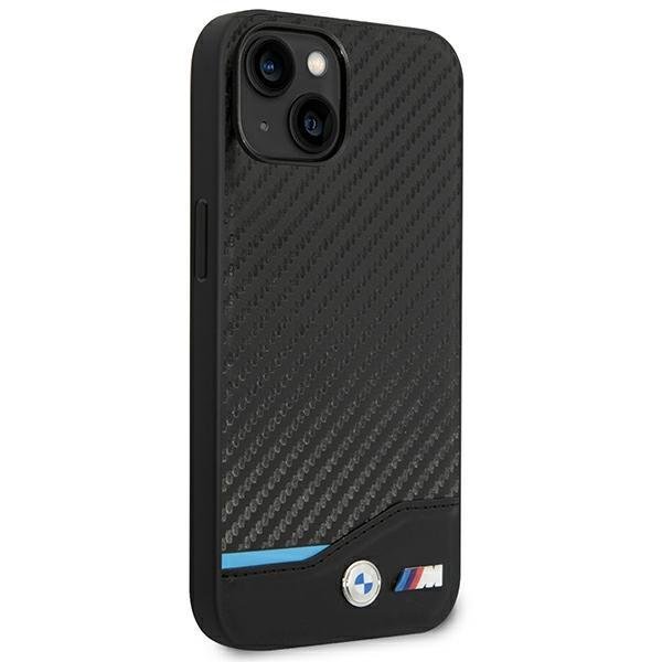 Apple iPhone 14 Plus 6,7" BMW Leather Carbon Case Cover (Bmhcp14m22nbck), Black | Telefona Maciņš Vāks Apvalks... (2)