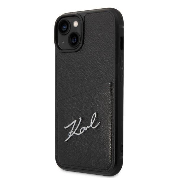 Apple iPhone 14 Plus 6.7" Karl Lagerfeld Signature Logo Cardslot Case Cover, Black | Telefona Maciņš Vāks Apvalks... (0)