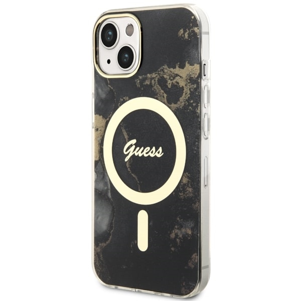 Apple iPhone 14 Plus 6.7'' Guess Golden Marble MagSafe Case Cover (GUHMP14MHTMRSK), Black | Telefona Maciņš Vāks... (0)