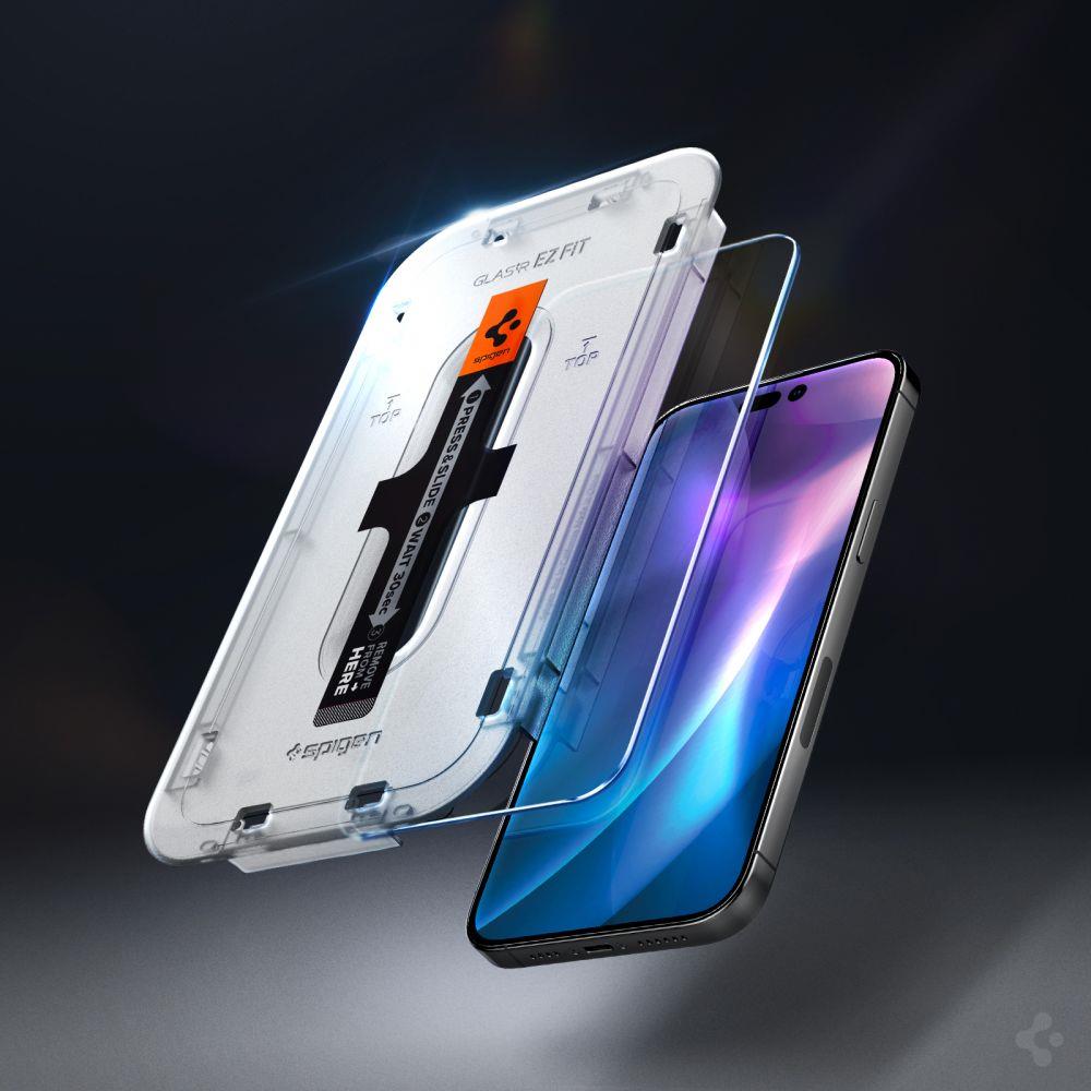 Apple iPhone 14 Pro Max 6.7'' Spigen "EZ FIT" Tempered Glass Screen Protector 2 pcs. | Telefona Ekrāna Aizsargstikls... (0)