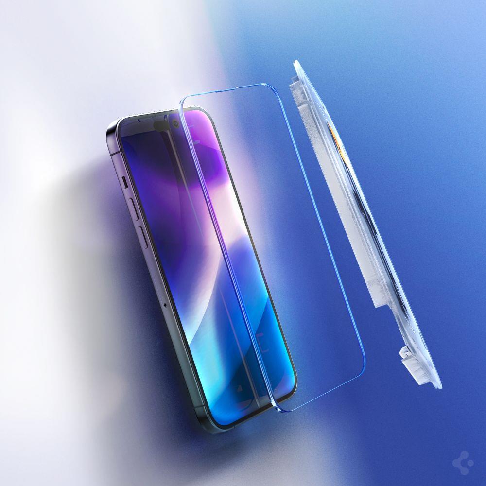 Apple iPhone 14 Pro Max 6.7'' Spigen "EZ FIT" Tempered Glass Screen Protector 2 pcs. | Telefona Ekrāna Aizsargstikls... (1)