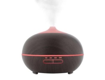 Elektriskais Ultraskaņas Gaisa Mitrinātājs / Difuzors / Aromaterapija - 400 ml, Dark Wood | Ultrasonic Air Humidifier Electric Diffuser