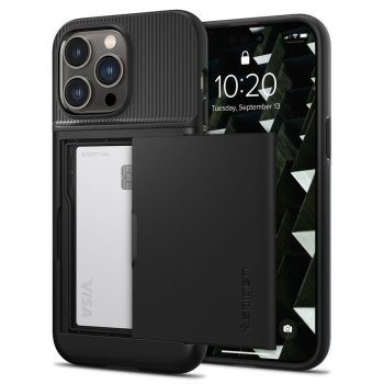 Apple iPhone 14 Pro Max 6.7'' Spigen Slim Armor Cs Case Cover, Black | Telefona Vāciņš Maciņš Apvalks Bampers