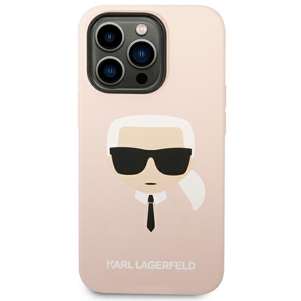 Karl Lagerfeld KLHCP14XSLKHLP iPhone 14 Pro Max 6.7" cietais silikona vāciņš rozā, Karl's Head | 6.7 "Hardcase Pink... (1)