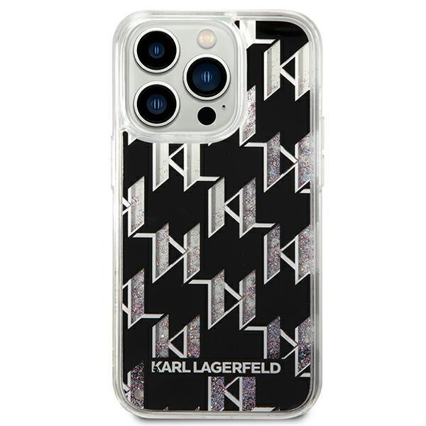 Apple iPhone 14 Pro Max 6.7" Karl Lagerfeld Liquid Glitter Monogram Case Cover (KLHCP14XLMNMK), Black | Telefona... (1)