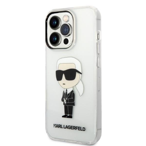 Karl Lagerfeld Ikonik Karl caurspīdīgs vāciņš iPhone 14 Pro Max (0)