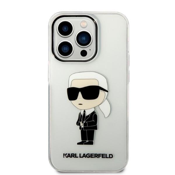 Karl Lagerfeld Ikonik Karl caurspīdīgs vāciņš iPhone 14 Pro Max (1)