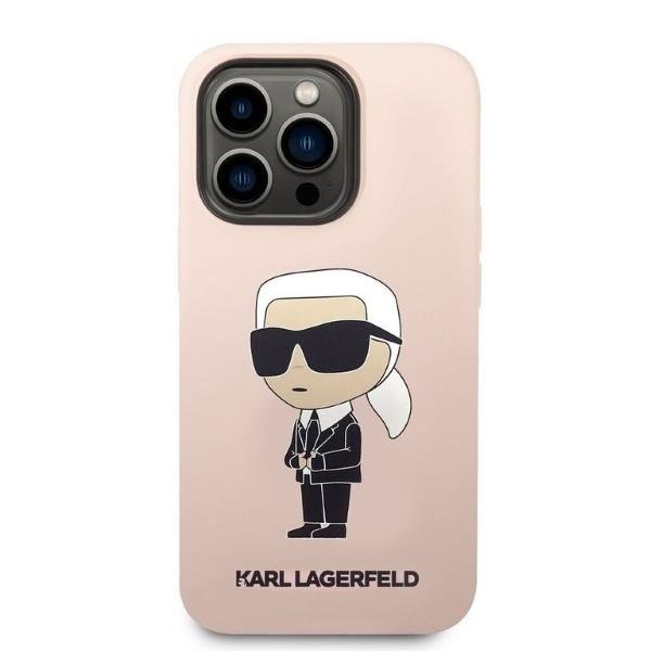 Apple iPhone 14 Pro Max 6.7" Karl Lagerfeld Silicone Ikonik Case Cover, Pink | Telefona Maciņš Vāks Apvalks Bampers (1)