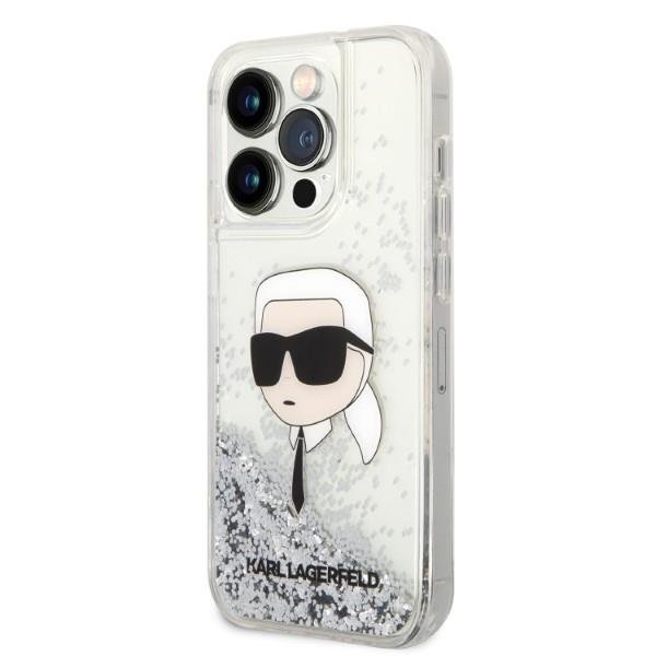 Apple iPhone 14 Pro Max 6.7" Karl Lagerfeld Glitter Karl's Head Case Cover, Silver | Telefona Maciņš Vāks Apvalks... (0)