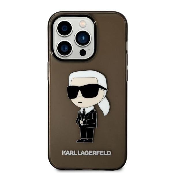 Karl Lagerfeld Ikonik Karl vāciņš iPhone 14 Pro Max 6.7" melns (1)