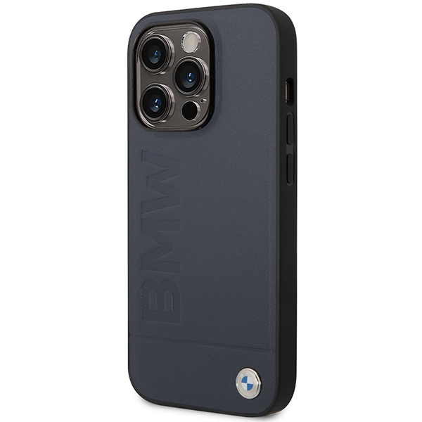 Apple iPhone 14 Pro Max 6.7'' BMW eather Hot Stamp MagSafe Case Cover (BMHMP14XSLLNA), Navy | Telefona Maciņš Vāks... (0)