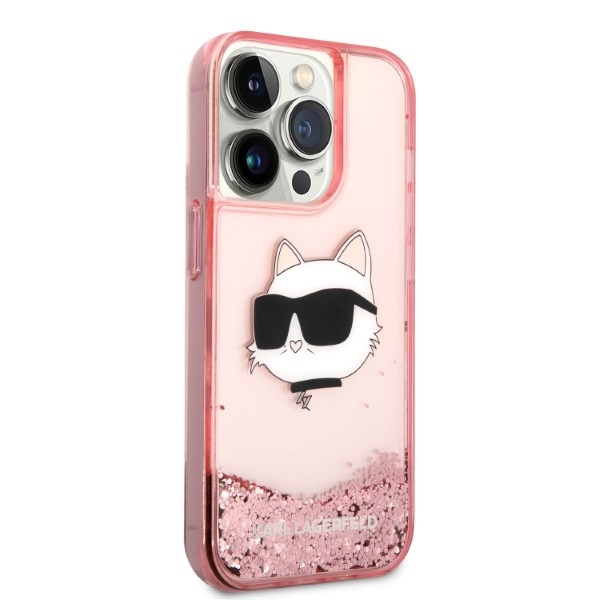 Apple iPhone 14 Pro Max 6.7" Karl Lagerfeld Glitter Choupette Head Case Cover (KLHCP14XLNCHCP), Pink | Telefona... (2)