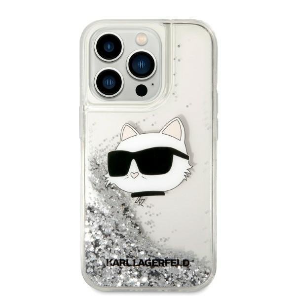 Apple iPhone 14 Pro Max 6.7" Karl Lagerfeld Glitter Choupette Head Case Cover (KLHCP14XLNHCS), Silver | Telefona... (1)