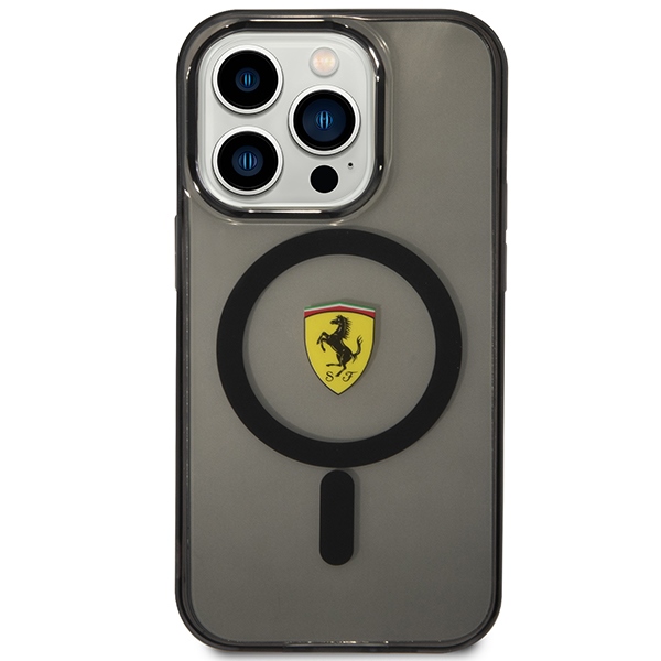Ferrari FEHMP14XURKK iPhone 14 Pro Max 6.7" black/black hardcase Translucent Magsafe (1)
